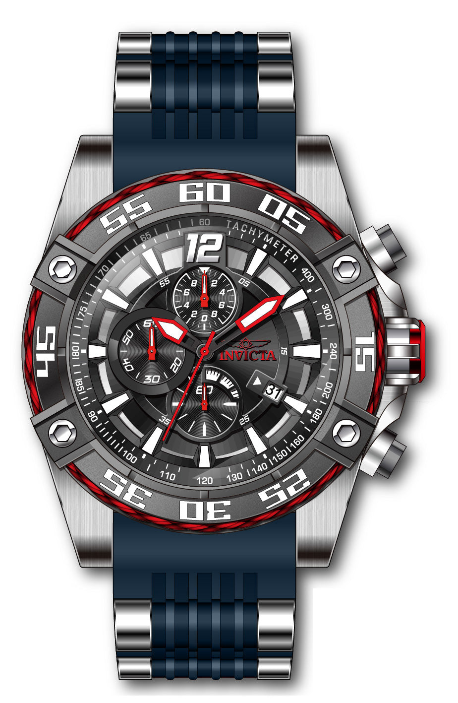 Band For Invicta Bolt  Men 46426