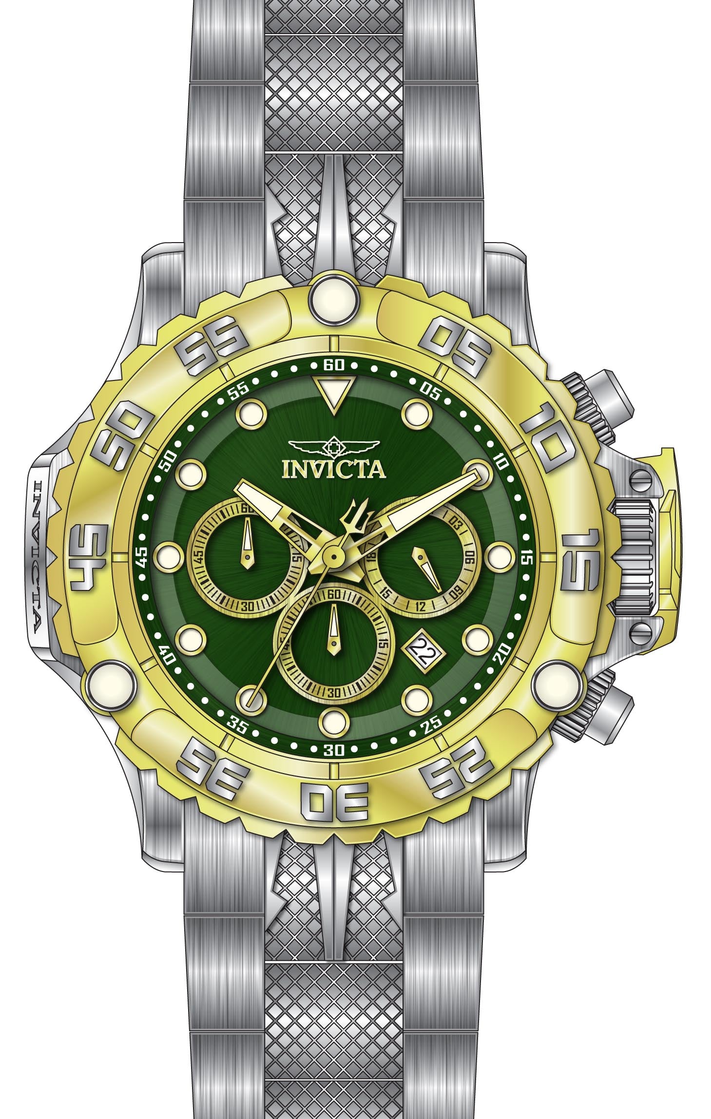 Band For Invicta Subaqua Poseidon Men 47183