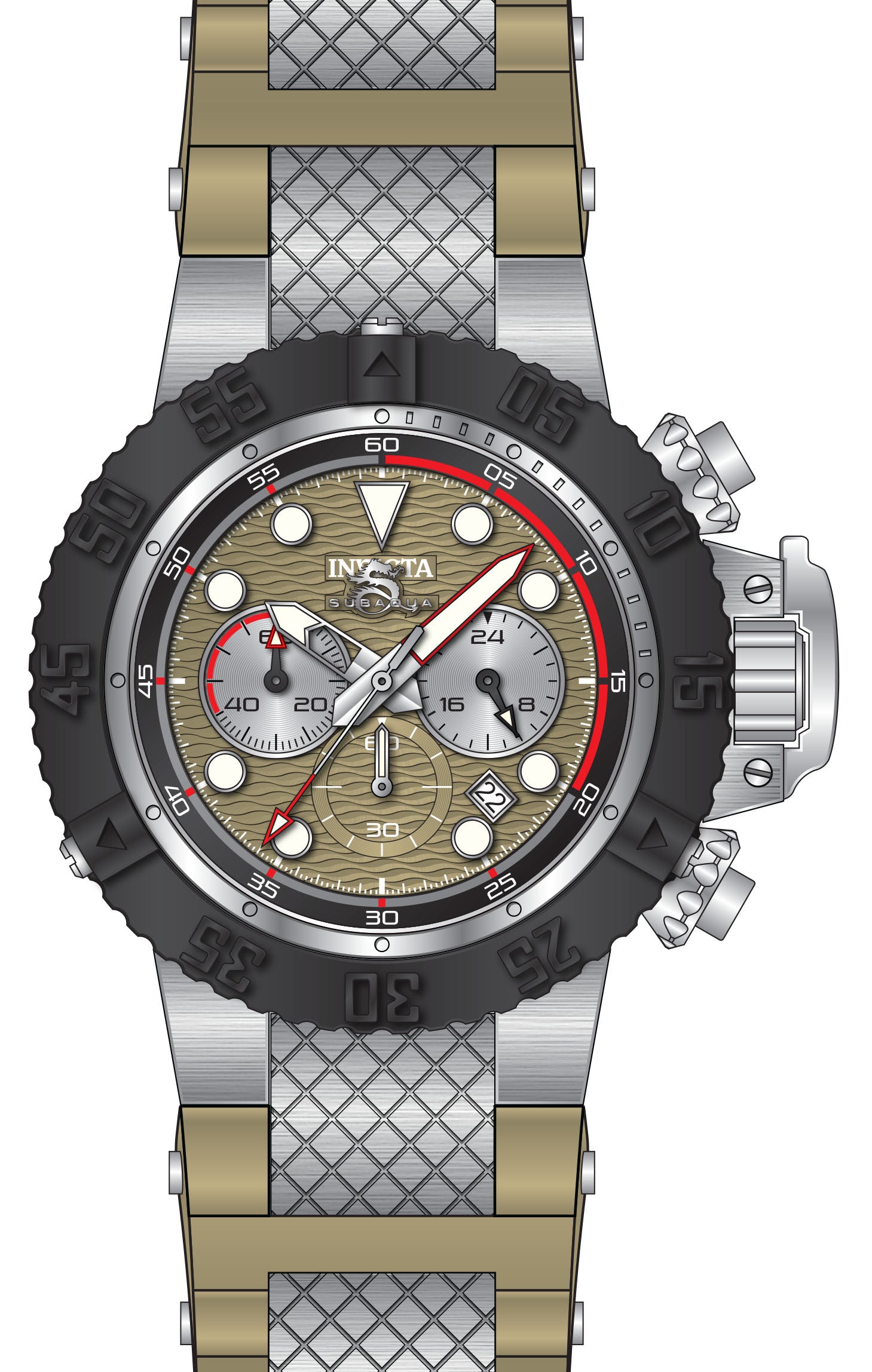 Band For Invicta Subaqua  Men 47828