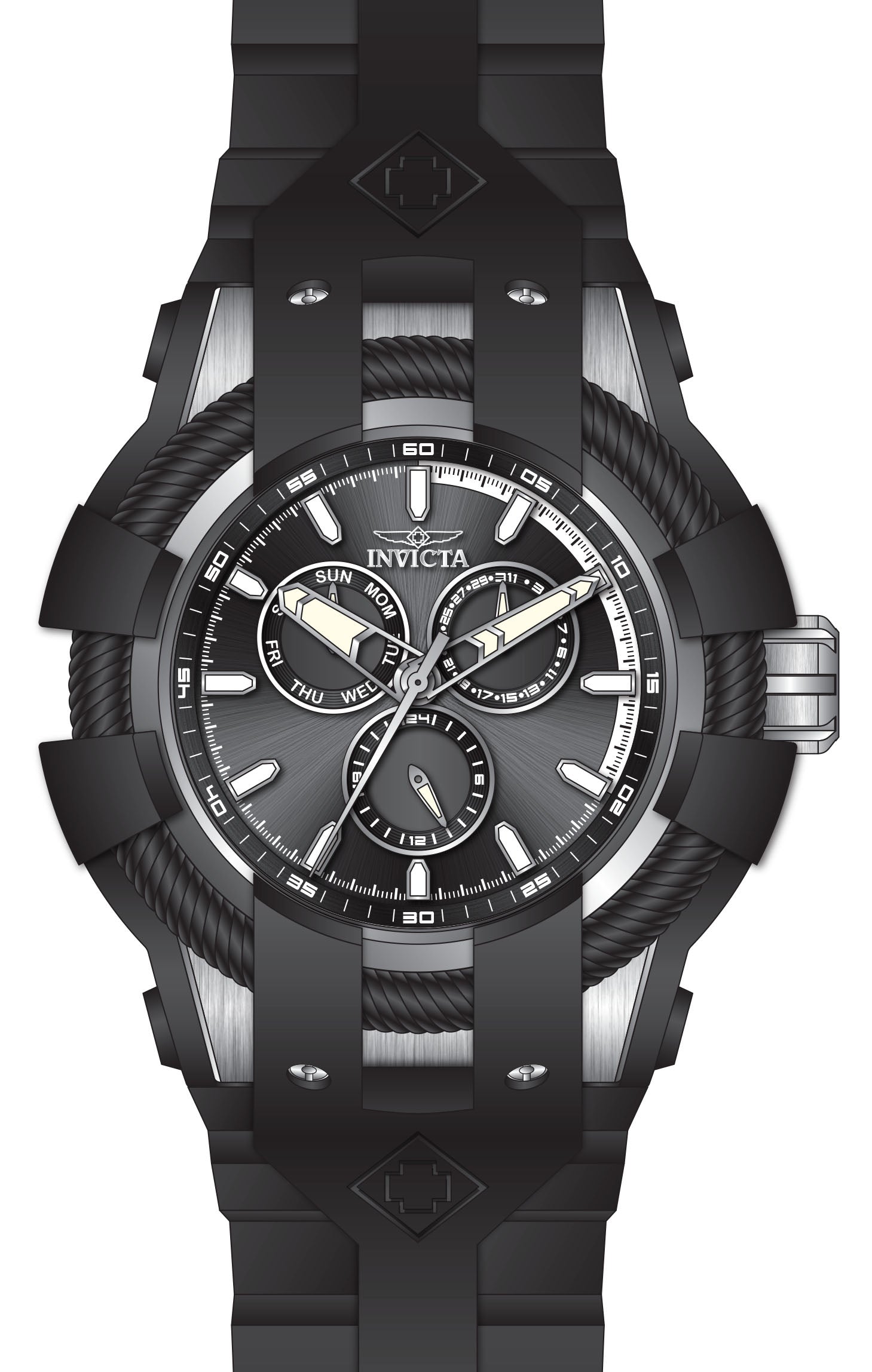 Band For Invicta Bolt  Men 47834