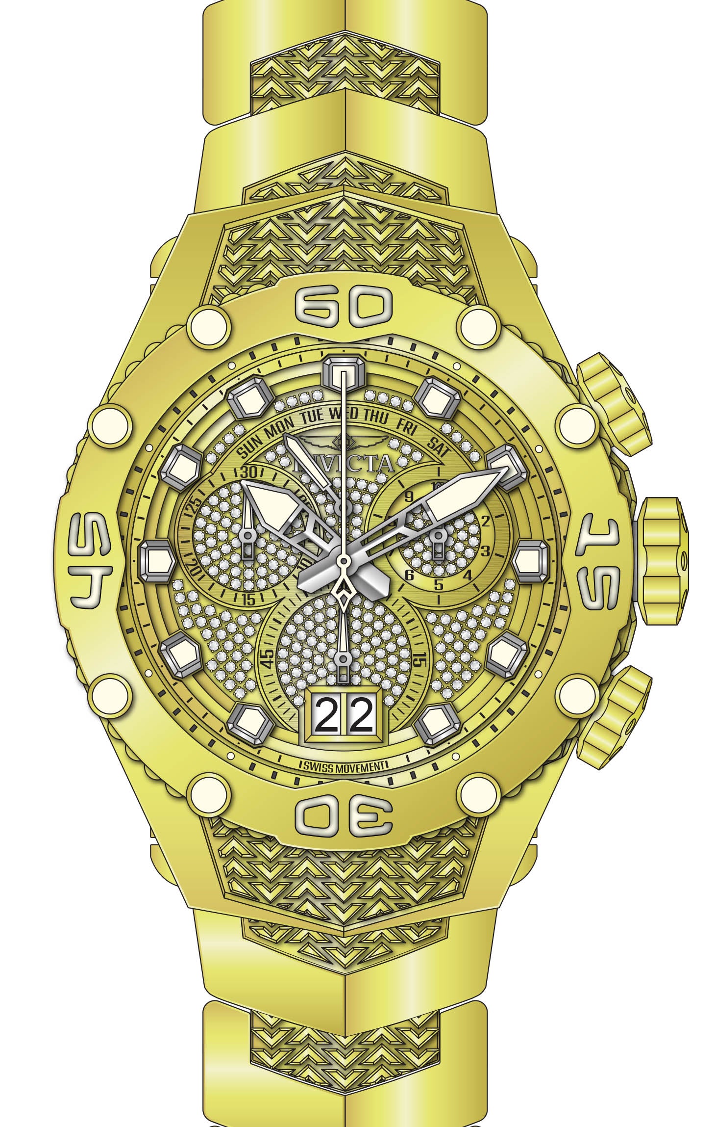 Band For Invicta Subaqua Noma VIII Men 50451