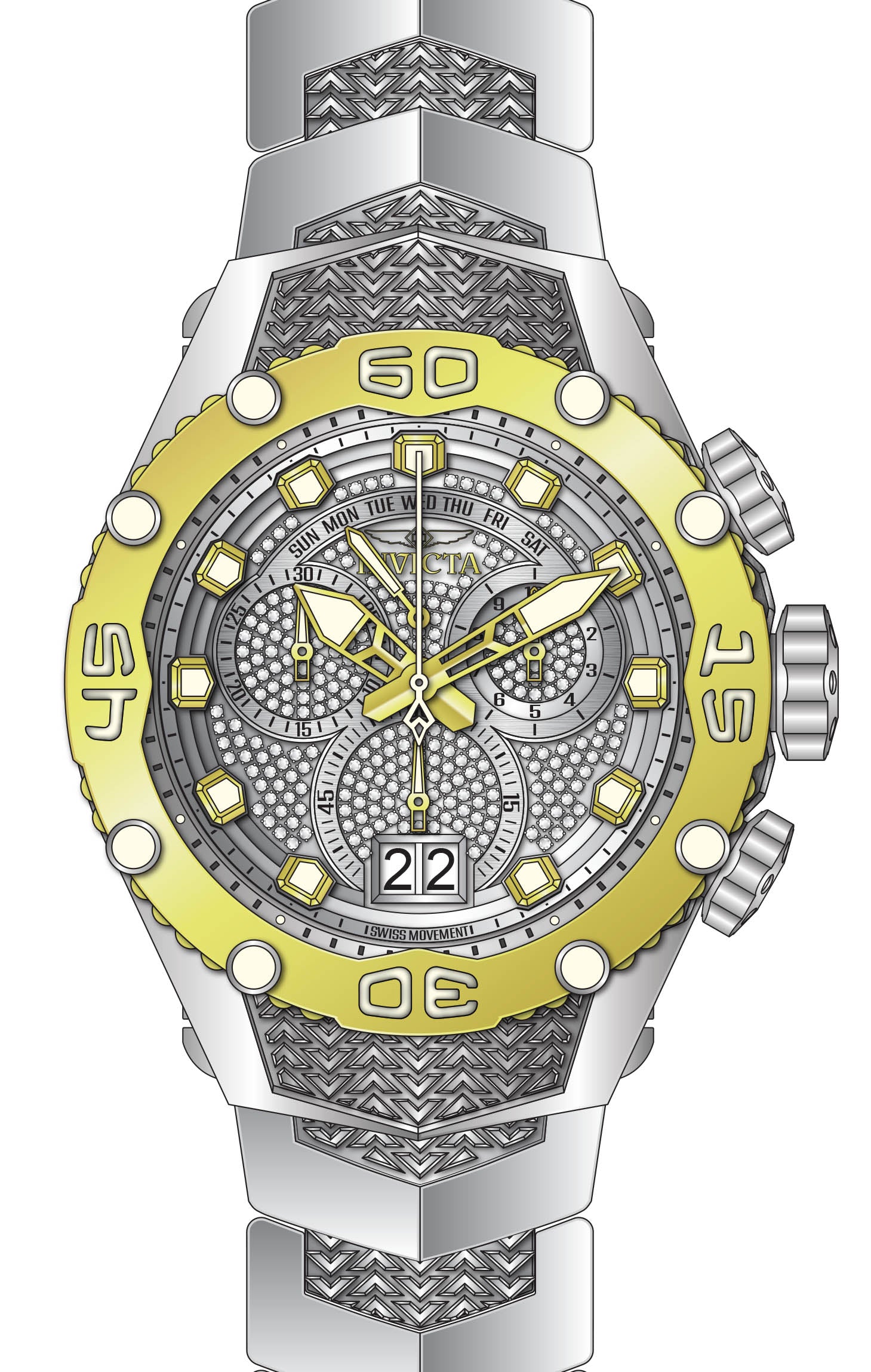Band For Invicta Subaqua Noma VIII Men 50452