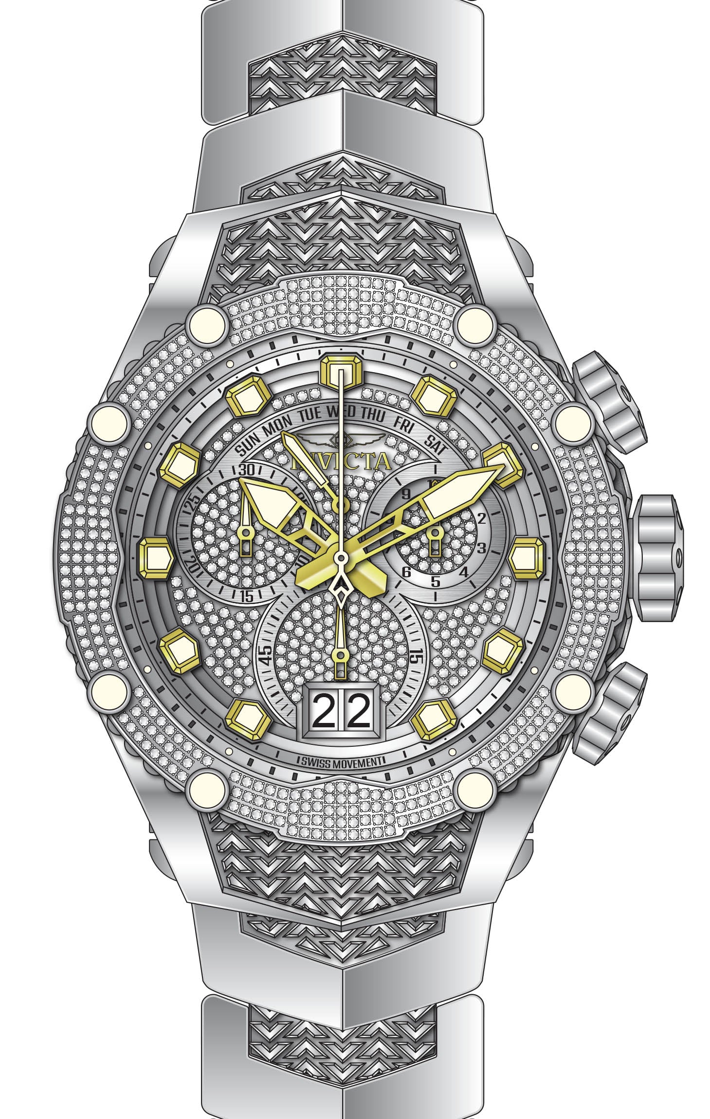 Band For Invicta Subaqua Noma VIII Men 50453