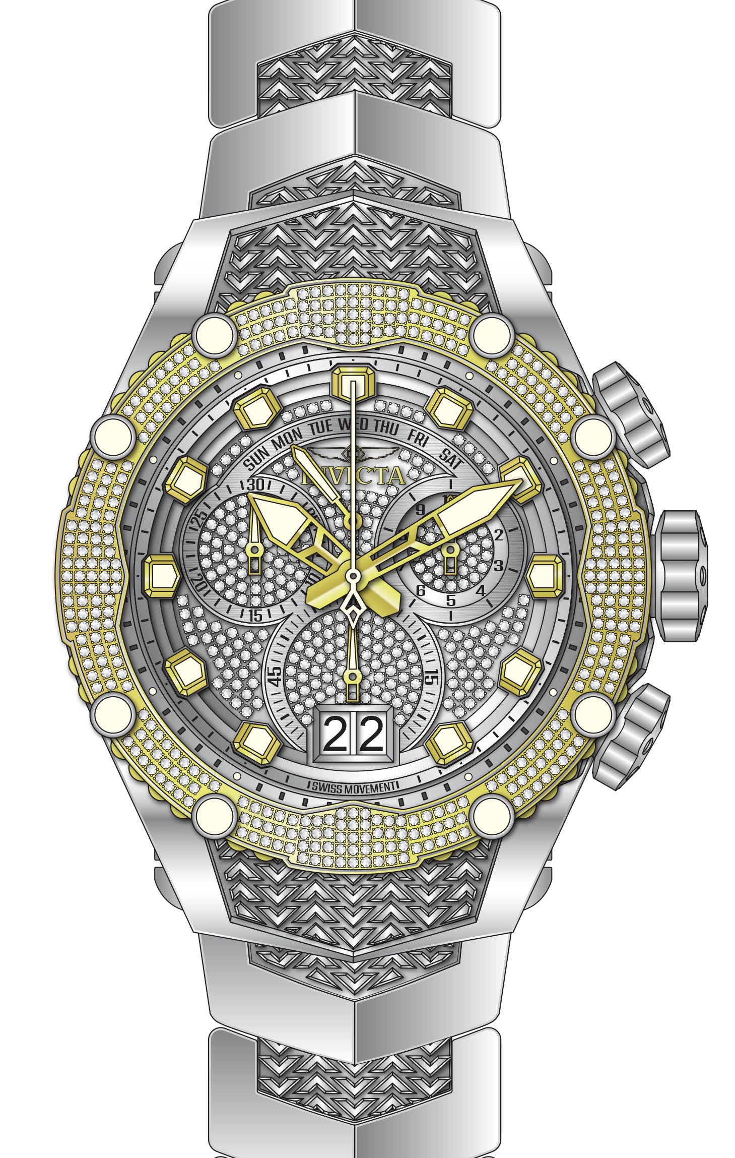 Band For Invicta Subaqua Noma VIII Men 50455