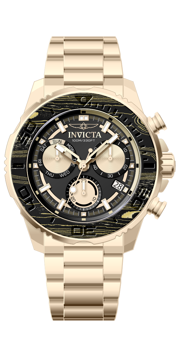 Band For Invicta Carbon Hawk  Men 51078