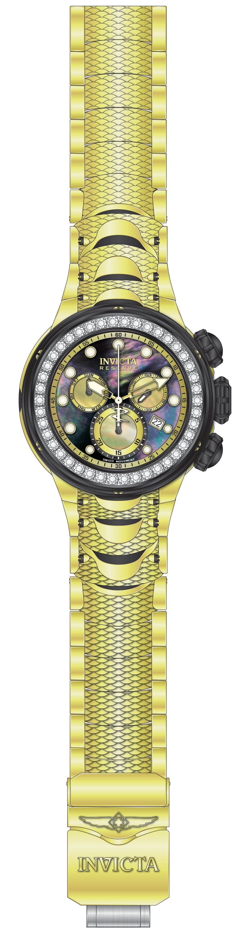 Band For Invicta Reserve Kraken Men 51543