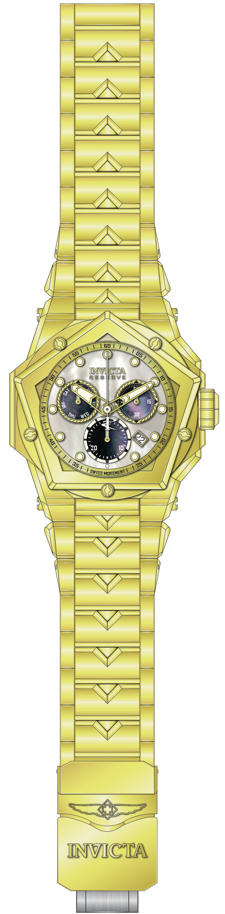 Band For Invicta Reserve Kraken Men 51599
