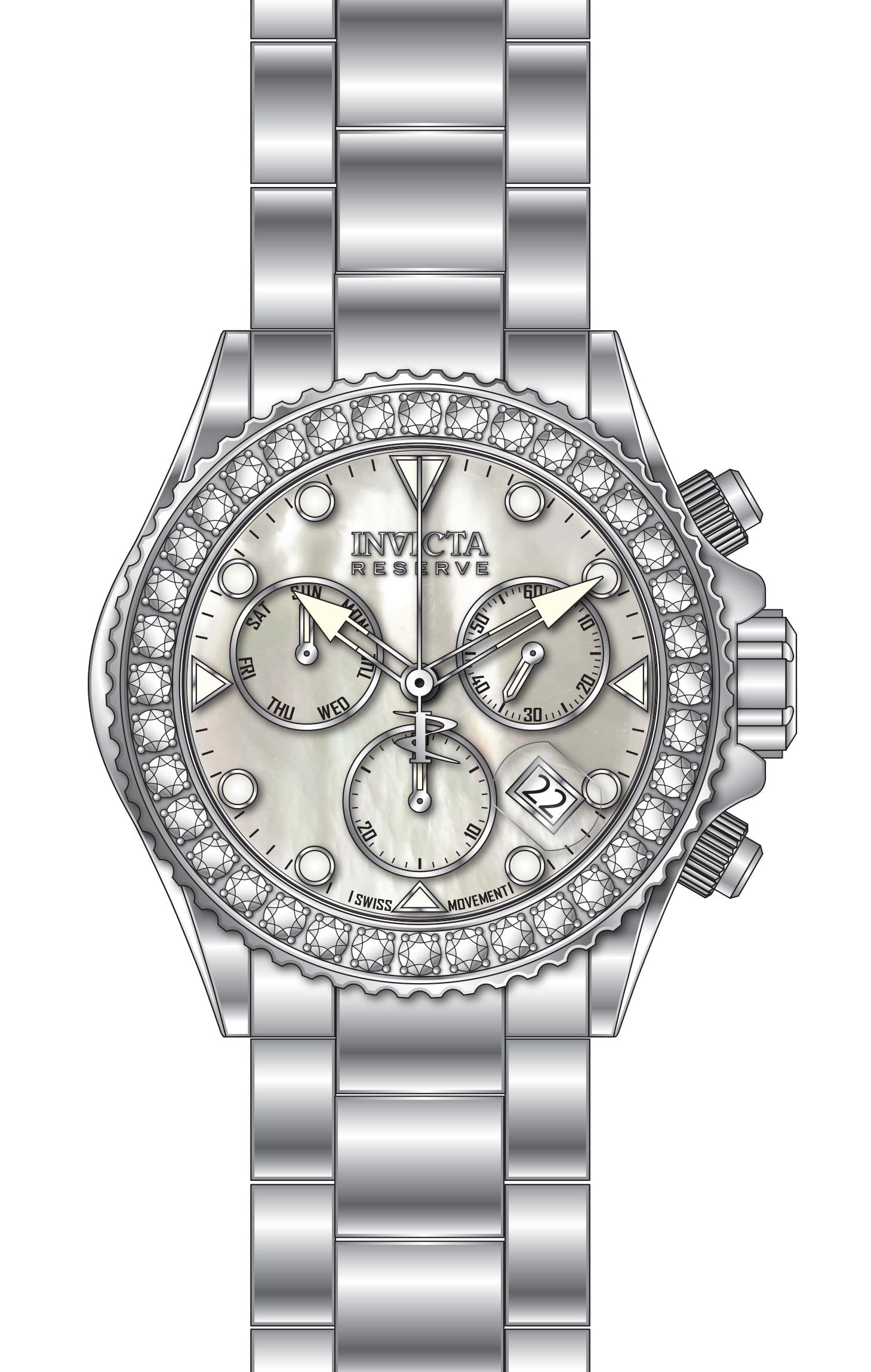 Parts For Invicta Reserve Grand Diver Men 51625