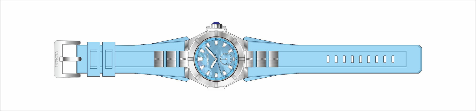 Band for Invicta Sea Hunter Lady 31458