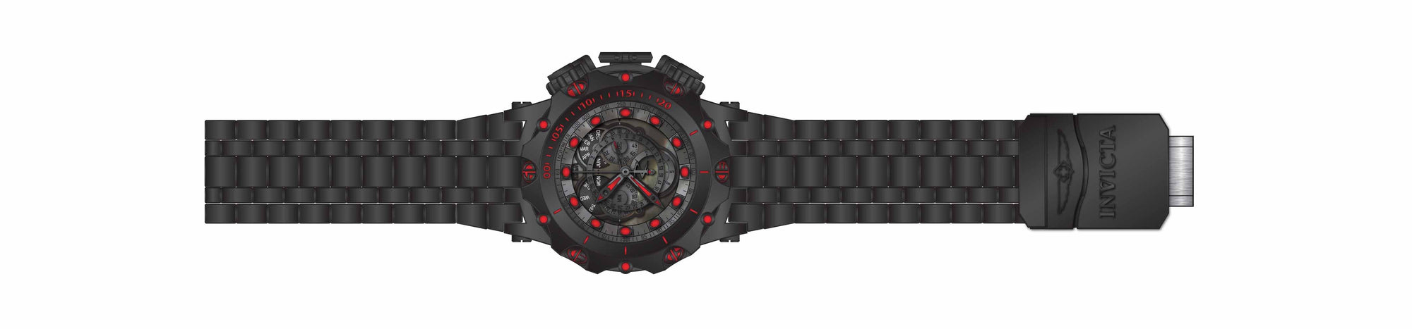 Band for Invicta Reserve Venom Viper Men Black Label 35186