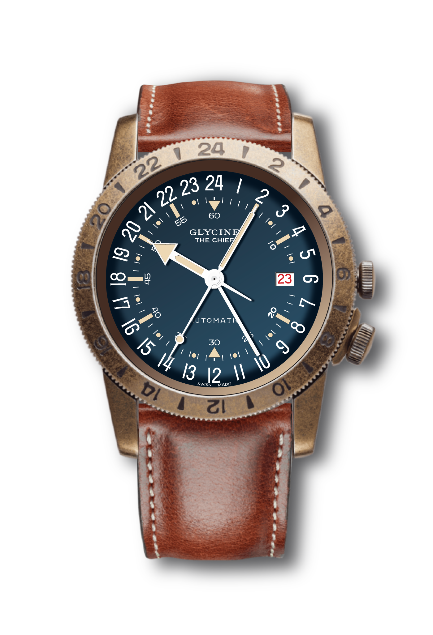 Band for Glycine Airman Vintage "The Chief" 40 GMT Automatic GL0308