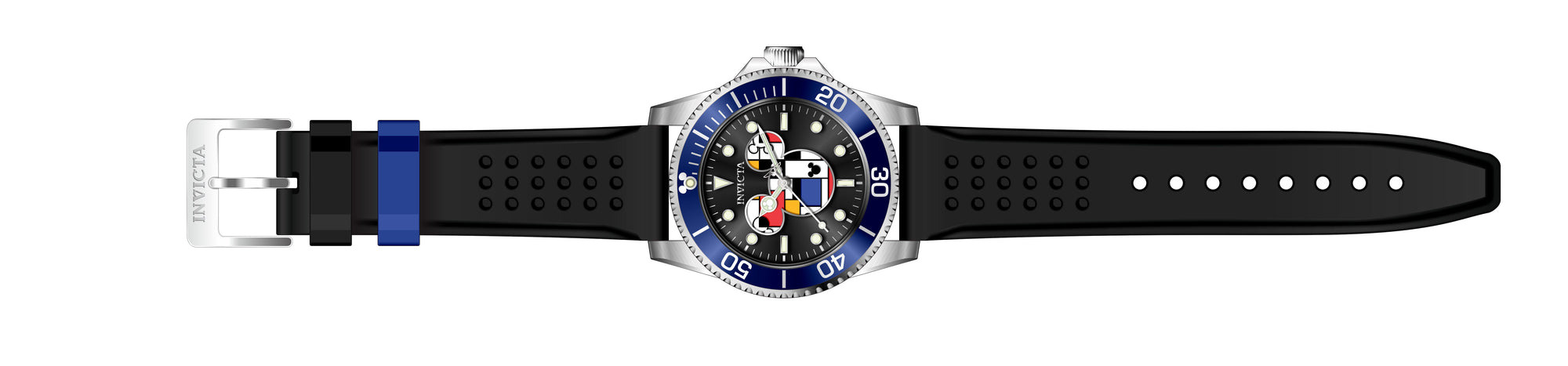 Band for Invicta Disney Limited Edition Mickey Mouse Men 37681