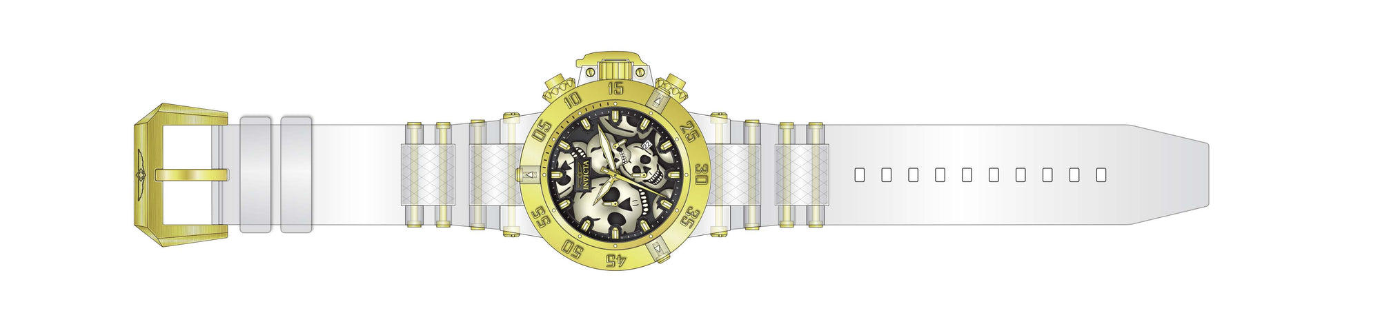 Band for Invicta Subaqua Zager Exclusive Men 37328