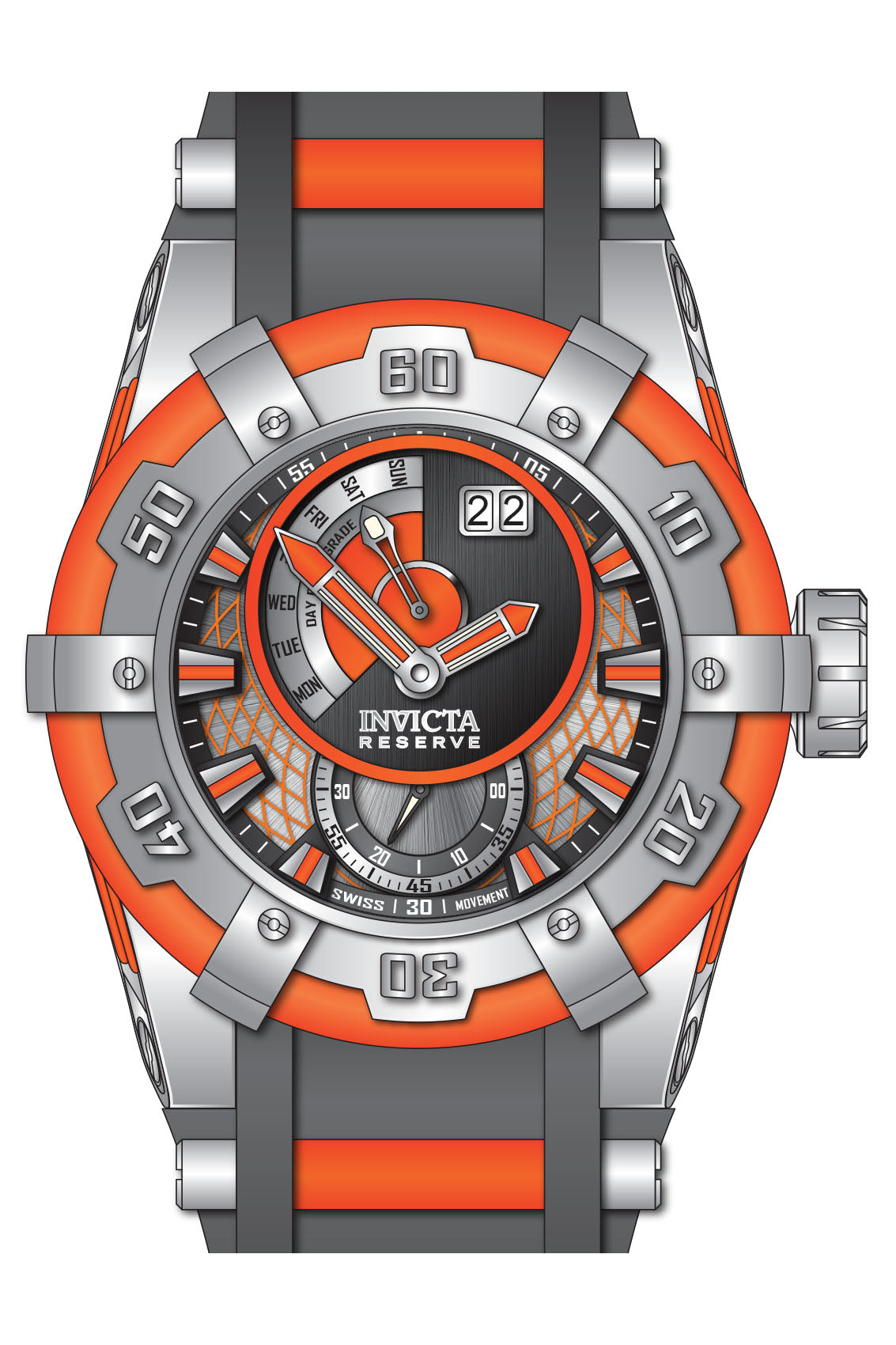 Band for Invicta Bolt Hyperion Men 37201