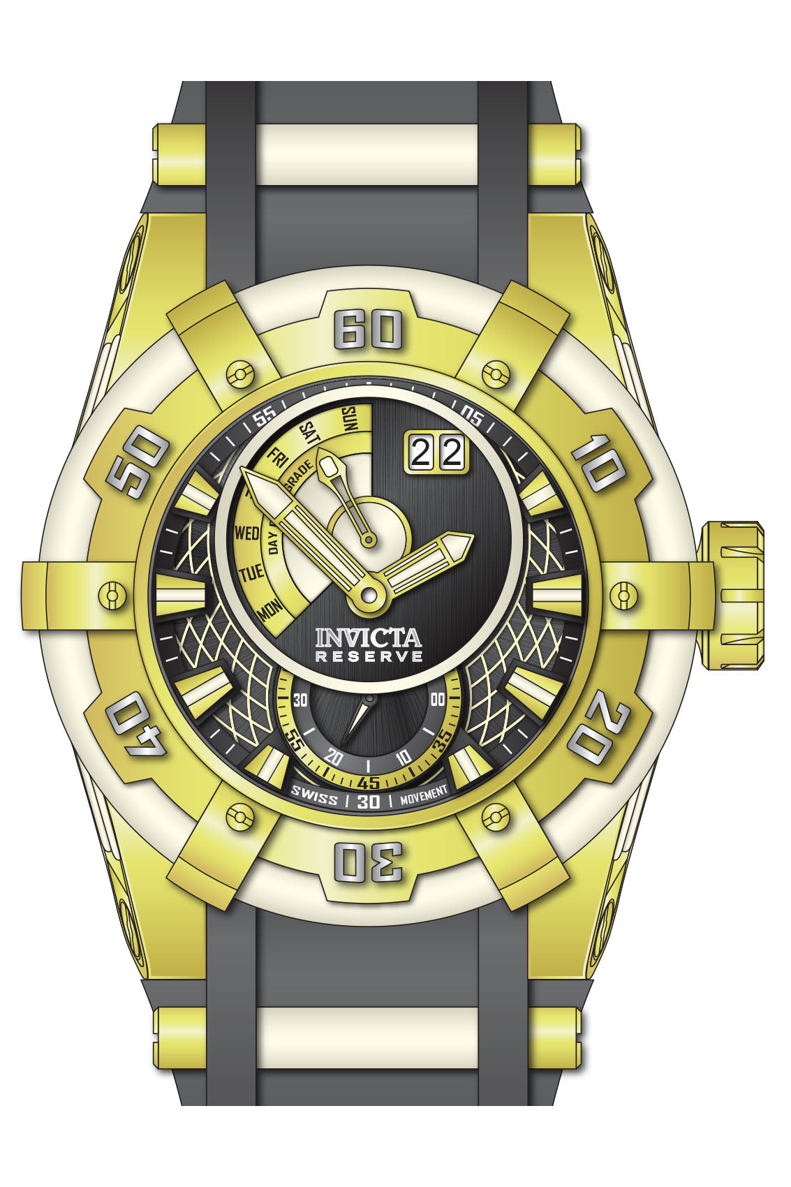 Band for Invicta Bolt Hyperion Men 37204