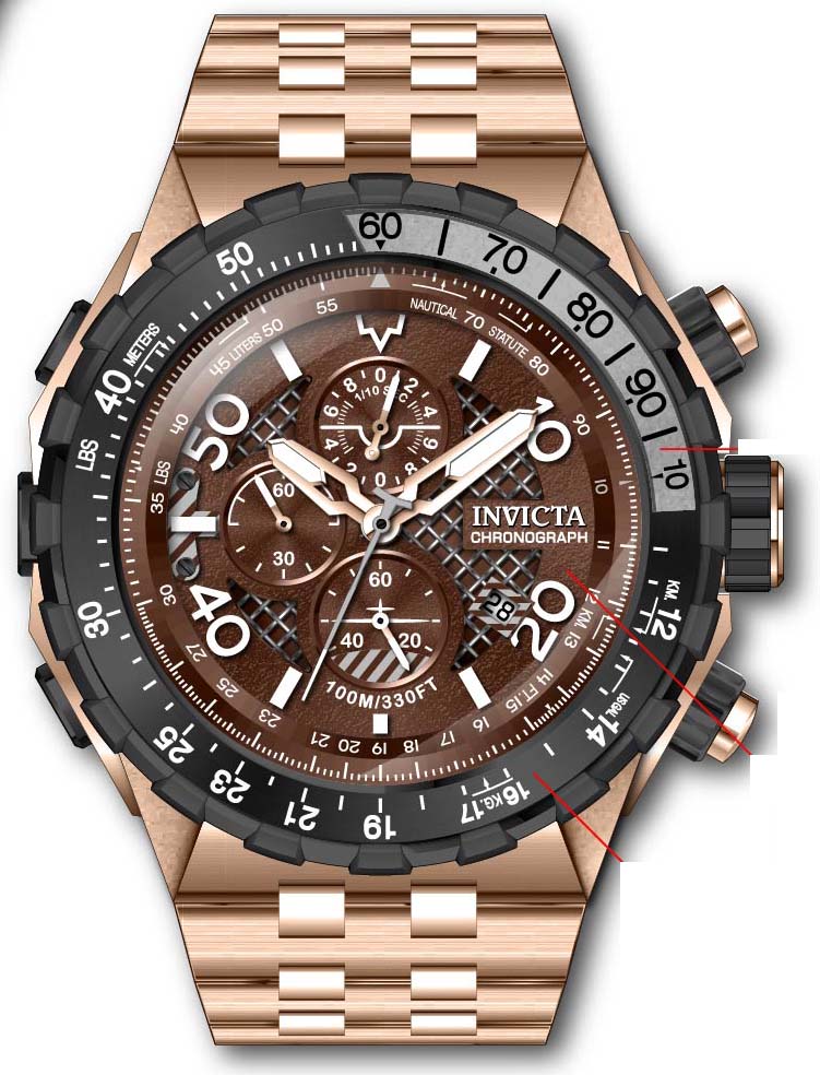 Band for Invicta Aviator Men 40134