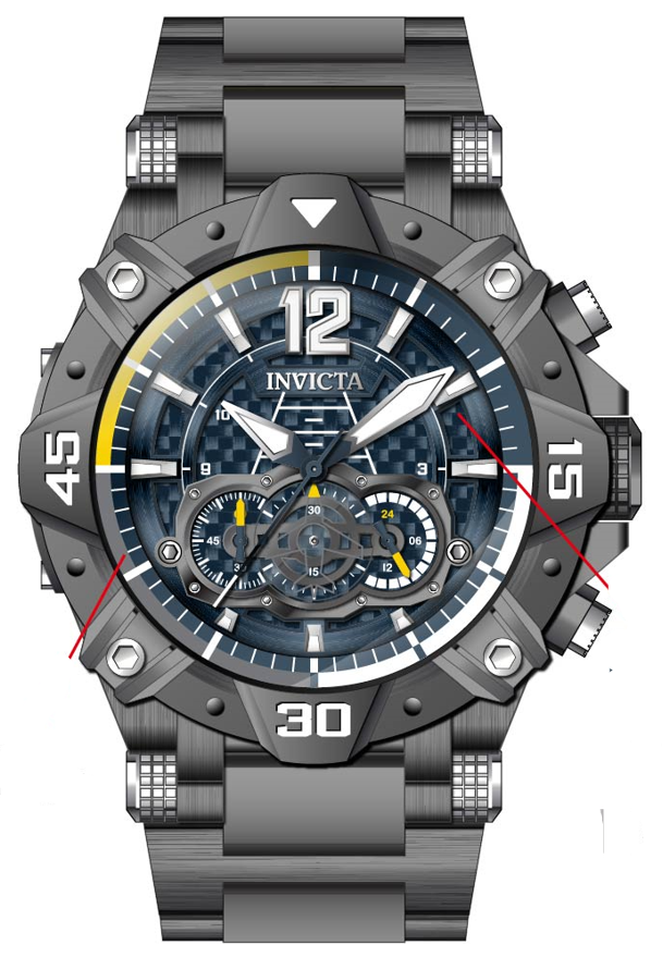 Band for Invicta Aviator Men 40171