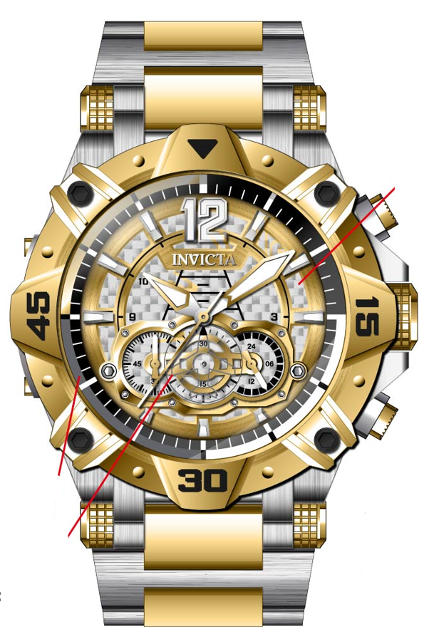 Band for Invicta Aviator Men 40172