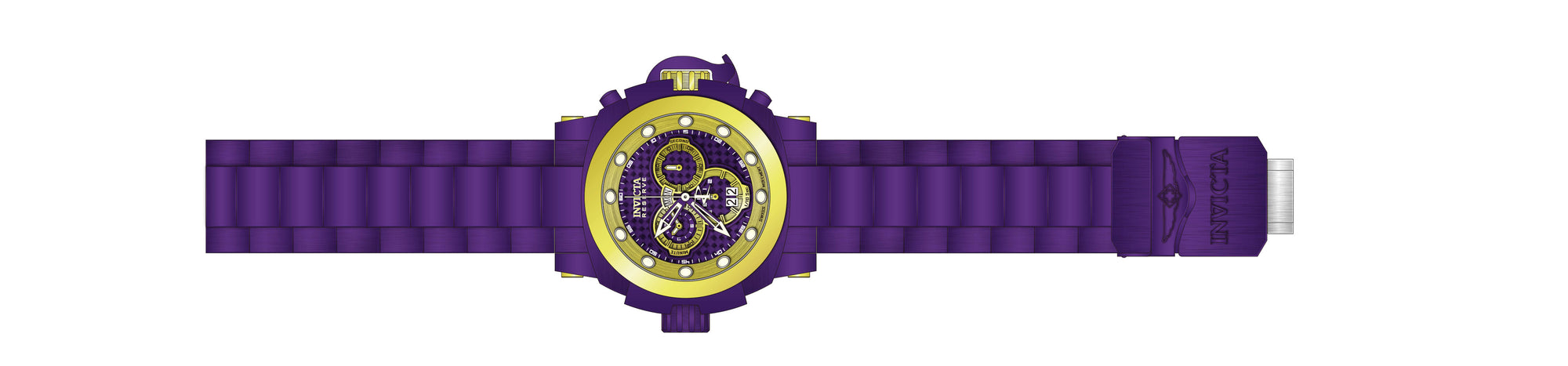 Band for Invicta Reserve Man of War Men Purple Label 38790