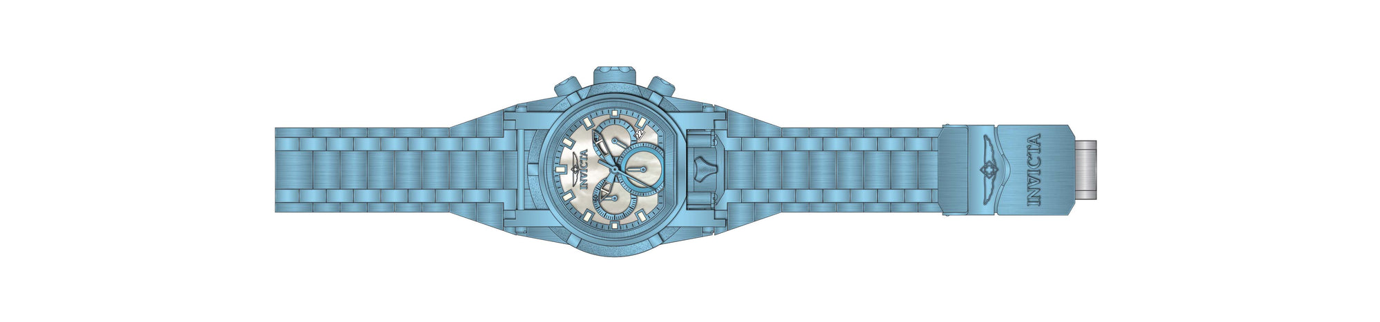 Band for Invicta Bolt Bolt Zeus Magnum Lady 40588