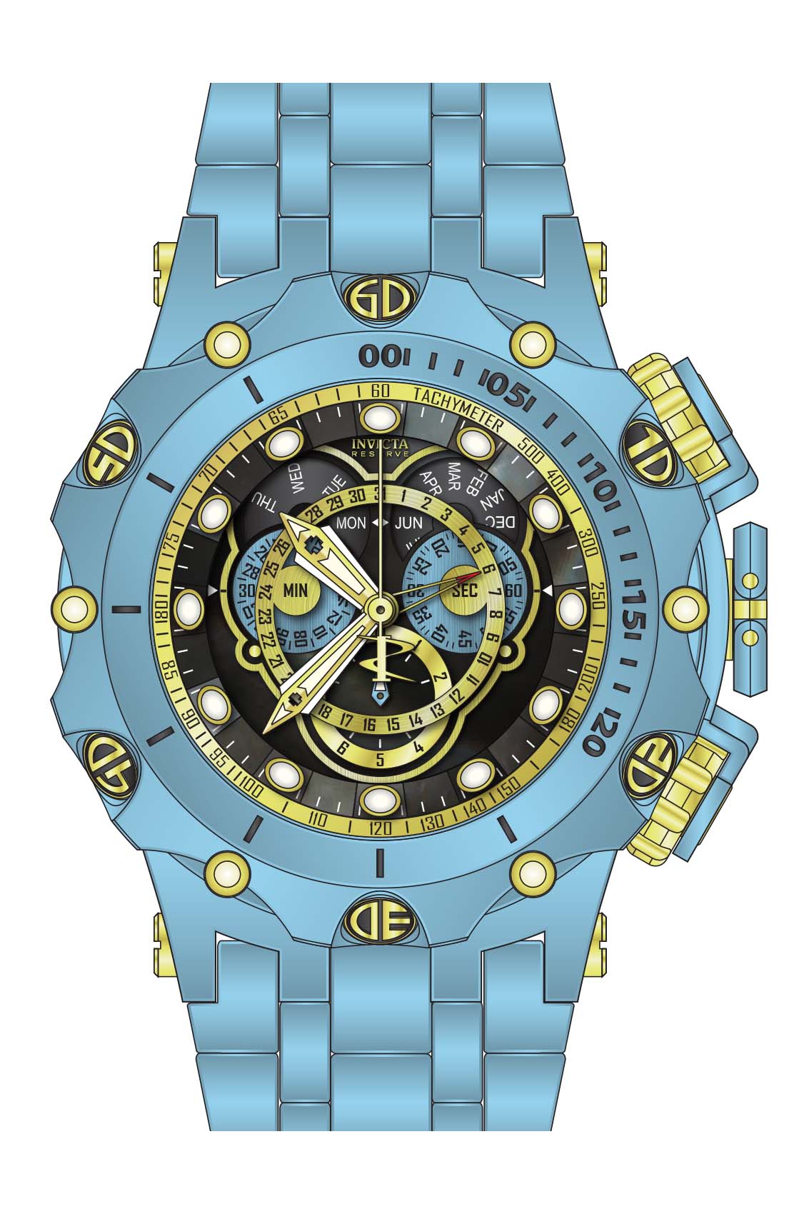 Band for Invicta Reserve Venom Viper Men 39262