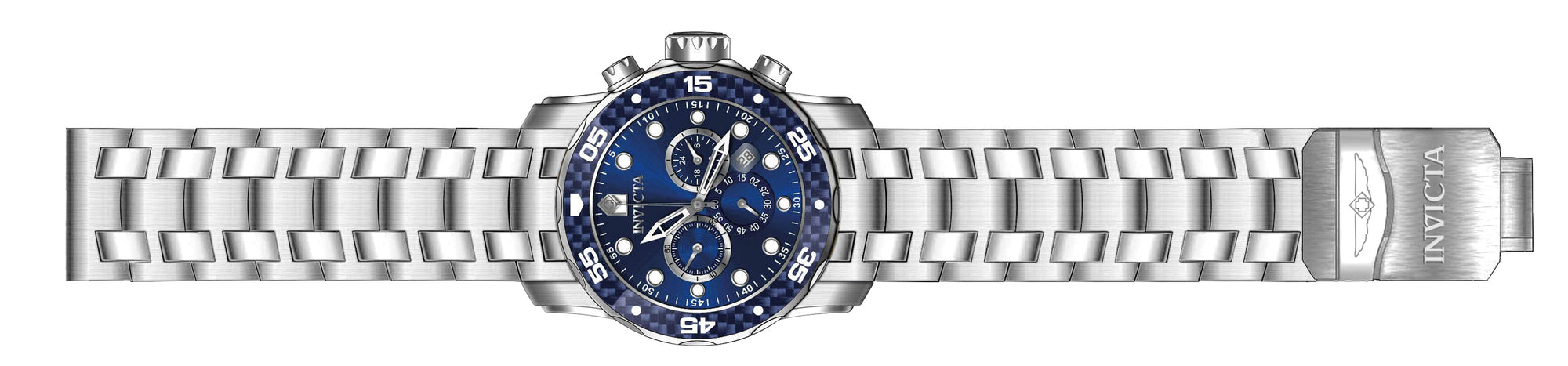 Band for Invicta Pro Diver Zager Exclusive Men 35396