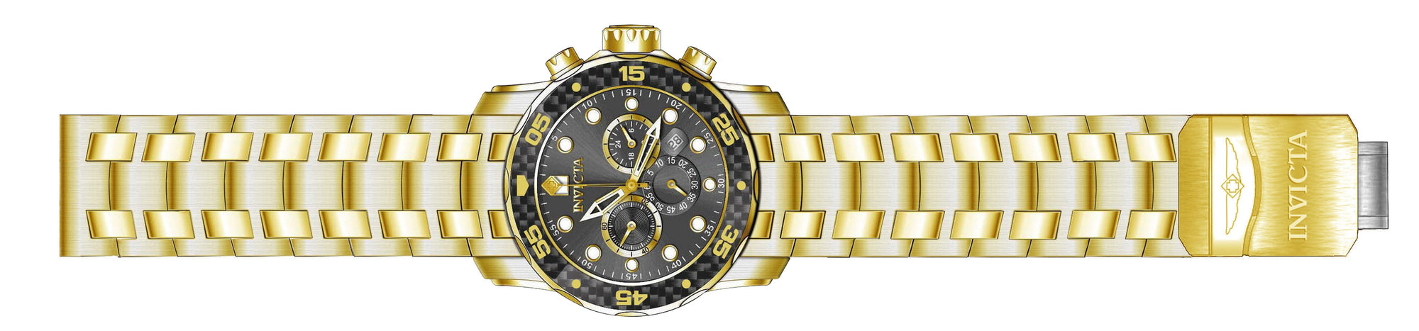 Band for Invicta Pro Diver Zager Exclusive Men 35398