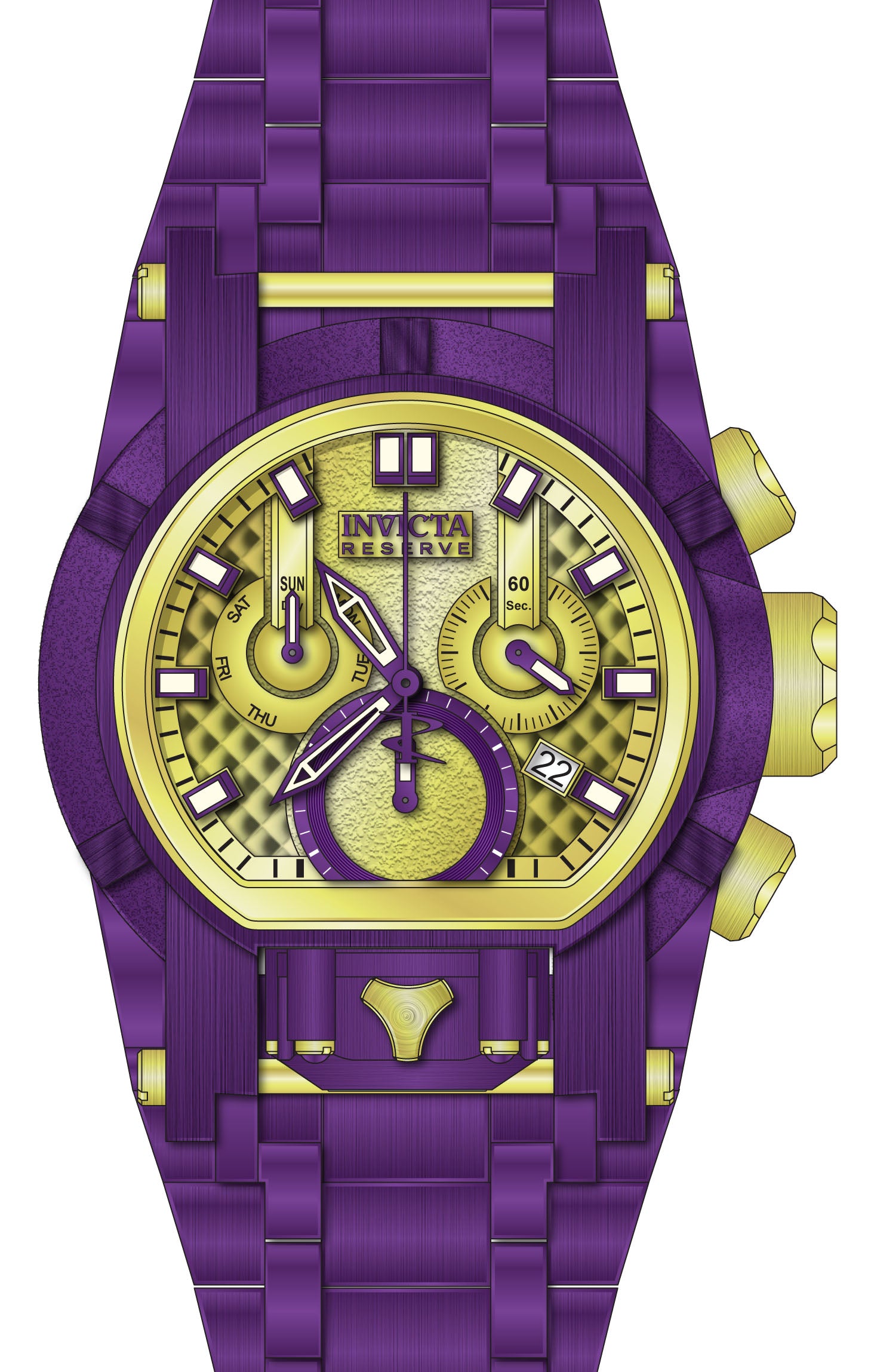 Band For Invicta Reserve Reserve Bolt Zeus Magnum Men None 44301